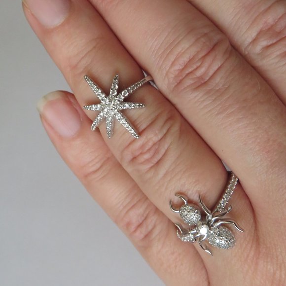 APM Monaco Sterling Silver Météorites Small Star Ring - Picture 15 of 16